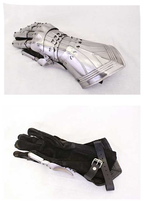 Gotische Panzerhandschuhe, Stahl