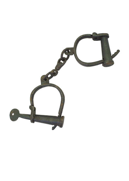 Handschellen, handgeschmiedeter Stahl