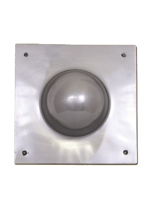 Quadratischer Schildbuckel, Umbo, 1,6 mm Stahl