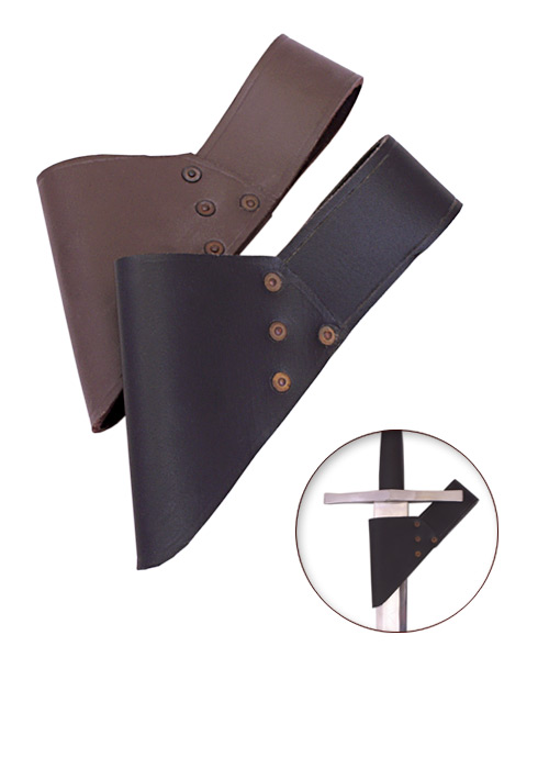 Schwertgürtelhalter aus braunem Leder