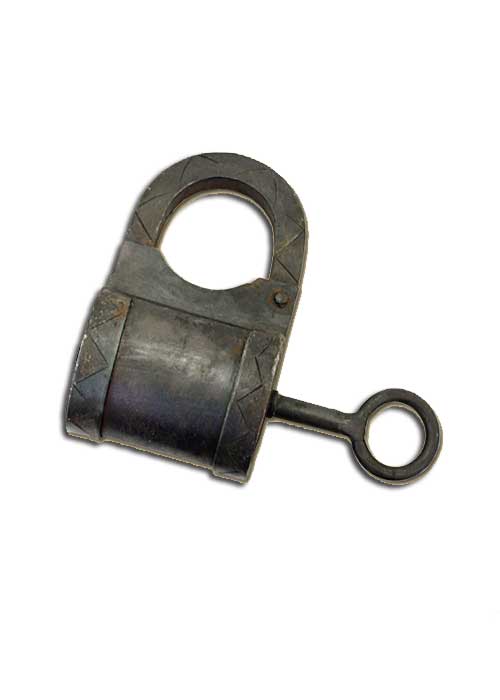 Großes rustikales Vorhängeschloss, Stahl