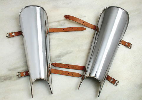 Beinschienen, Paar, 2mm Stahl