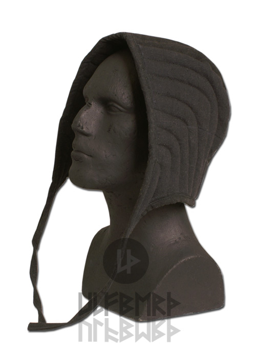 Gepolsterte Bundhaube, schwarz