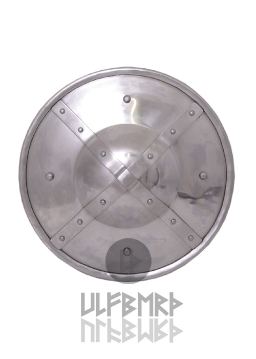Buckler mit 2 Bandbeschlägen, ca. 30cm, 2mm Stahl