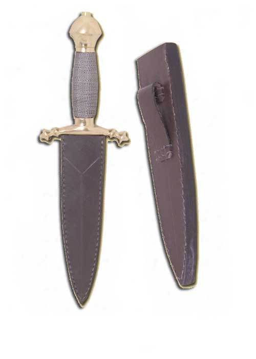 Braune Lederscheide für Stiefeldolch