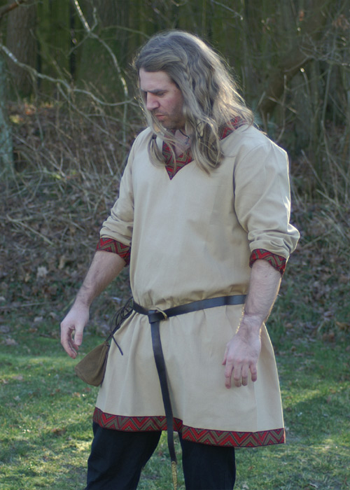 Wikinger Tunika aus Baumwolle, beige