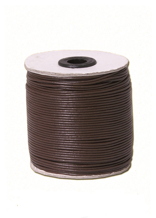 Rundriemen aus Ziegenleder braun, 100m