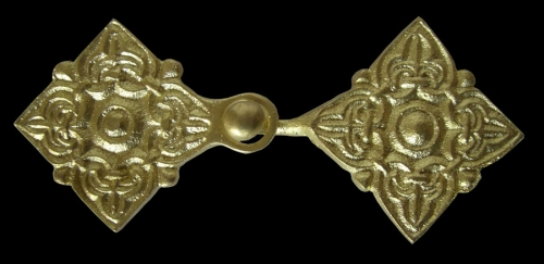 2-teilige Gewandschließe - Wikingerfibel aus Messing