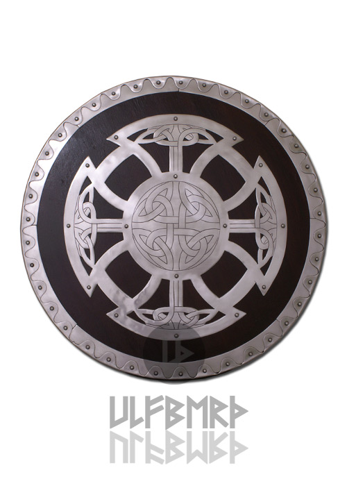 Wikinger Rundschild, Holz mit Stahlbeschläge