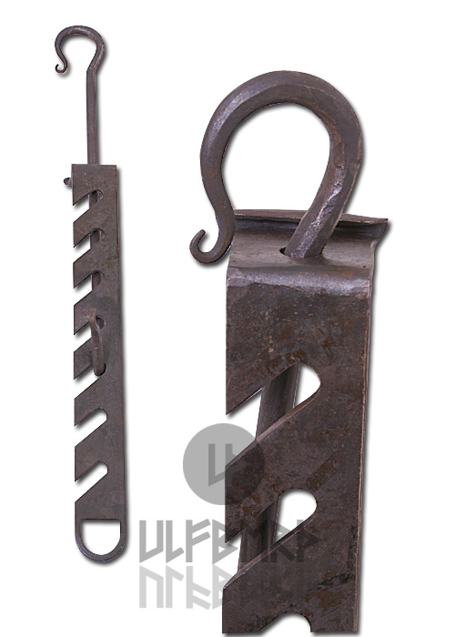Hale, verstellbarer Kesselhaken, handgeschmiedet