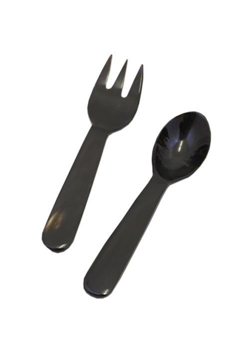 Gabel und Löffel aus Horn