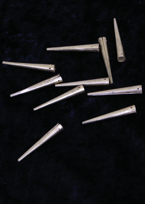 Nestelspitzen aus Messing, 10 Stück, gerader Rand