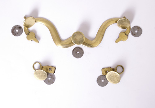 Haken und Knöpfe für Lorica Hamata, Set No. 1 , Messing