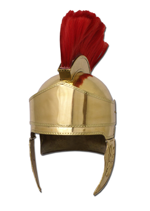Attischer Helm aus Messing mit Haarbusch, ca. 300 v. Chr.