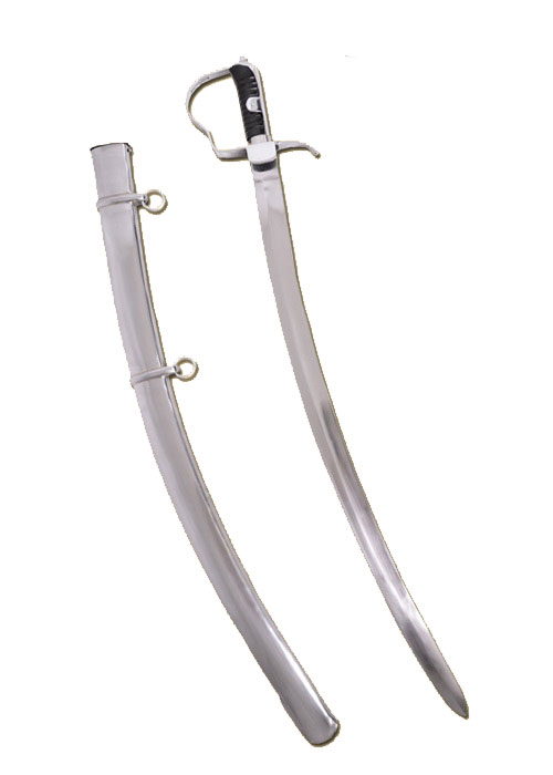 Leichter Kavalleriesäbel von 1796 mit Scheide aus Stahl