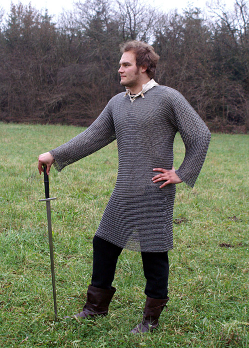 RRR Kettenhemd Hauberk, vernietet, ID 8mm, Gr. XL