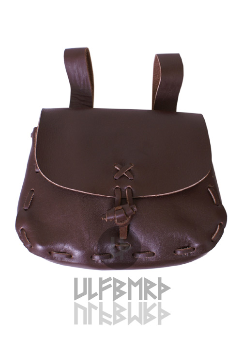 Mittelalter-Ledertasche, dunkelbraun