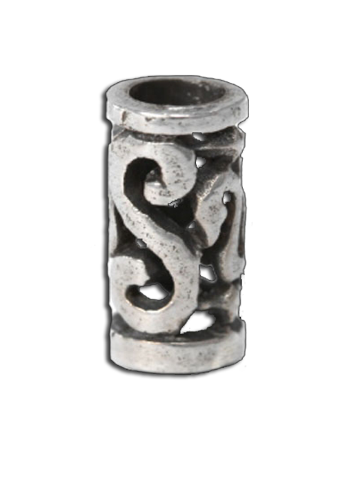Keltische Bartperle, klein aus Silber