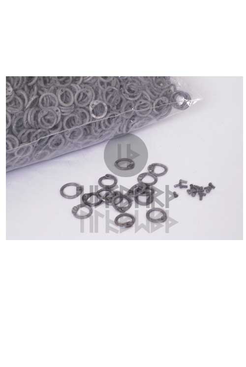 ARR 1 kg lose runde Ringe zum Vernieten, ID 8 mm, grauer Aluminium