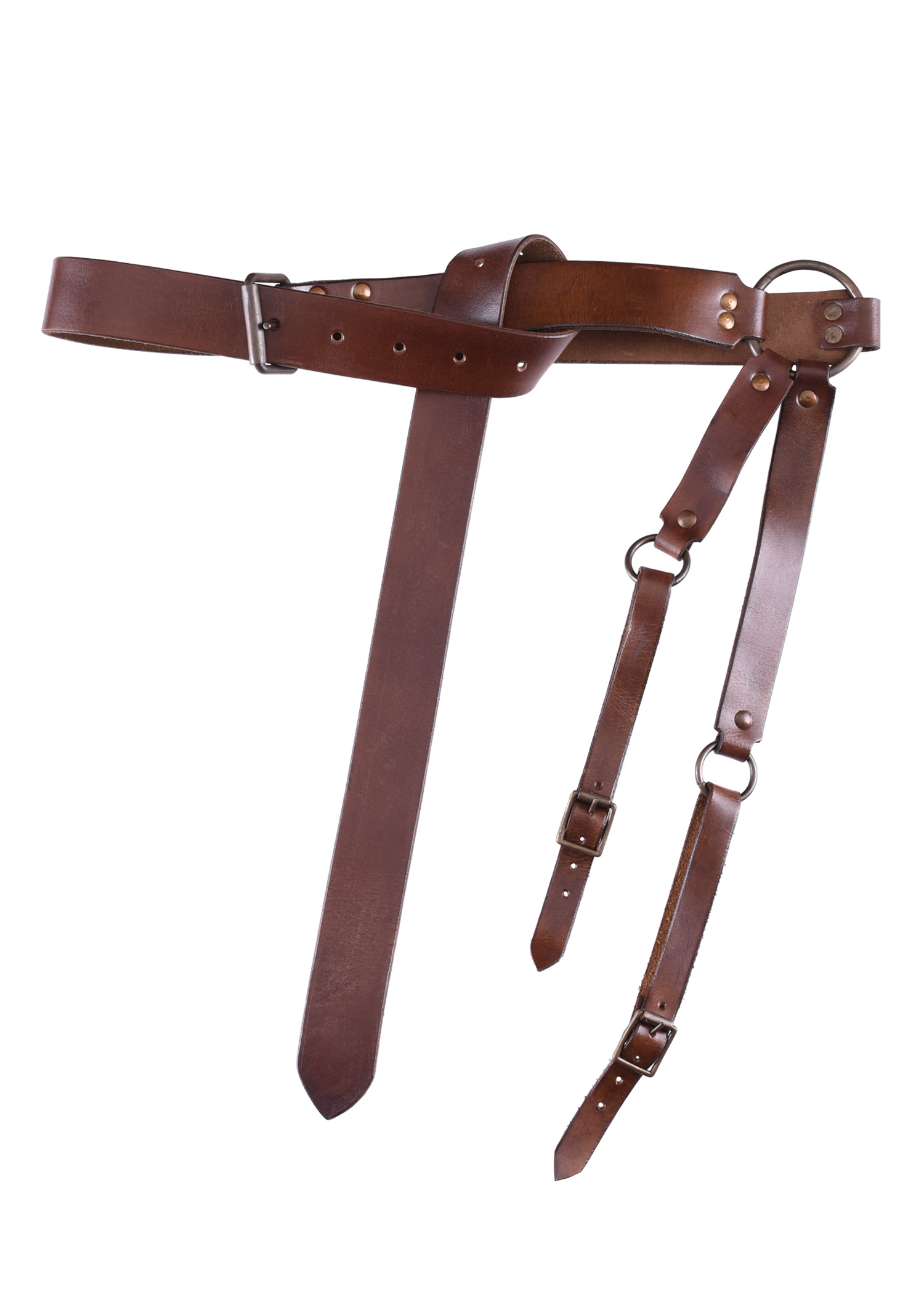 Mittelalter Schwertgürtel aus braunem Leder