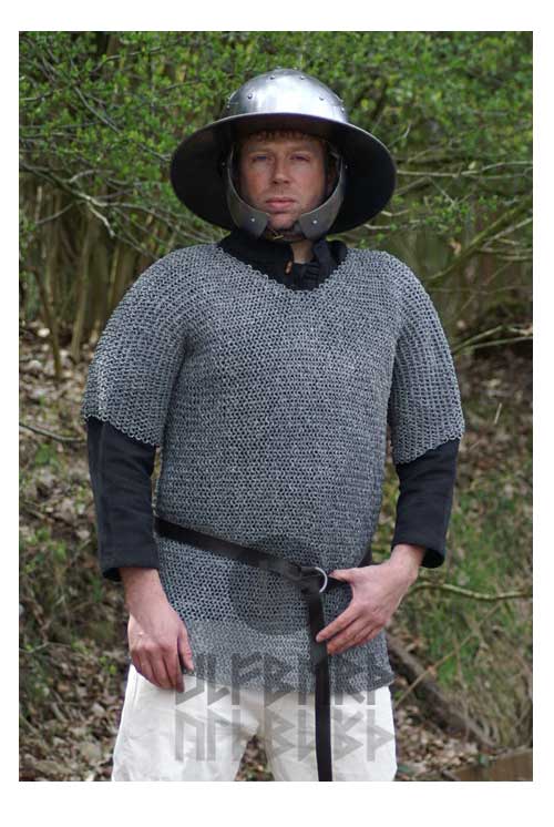 Kettenhemd Haubergeon, ID 8mm, Aluminium vernietet, ID 8mm, Gr. L