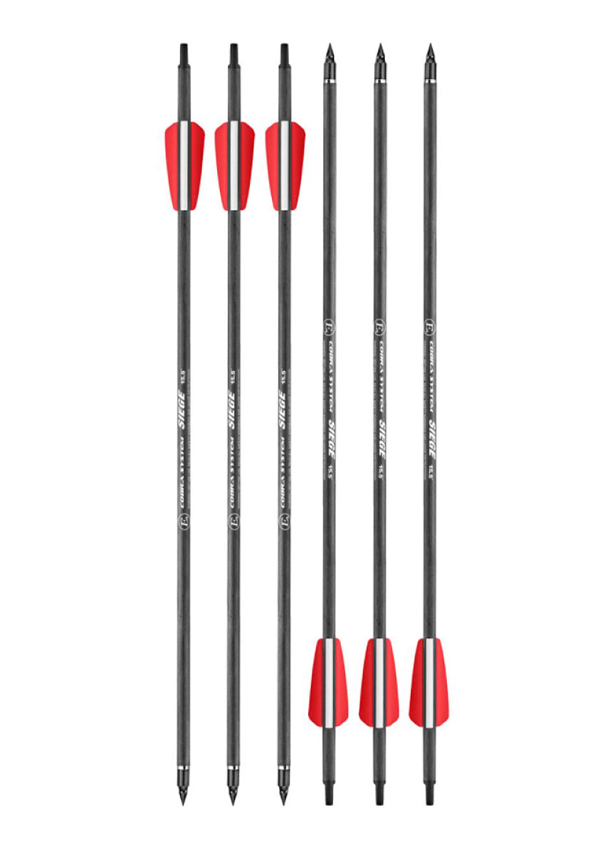 6er Pack - 15,5 Zoll Pfeil für EK Archery R-Serie Siege