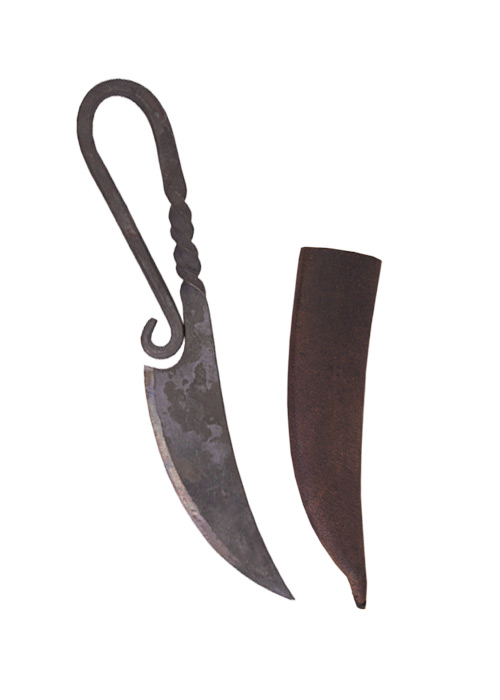 Gebrauchsmesser mit Lederscheide