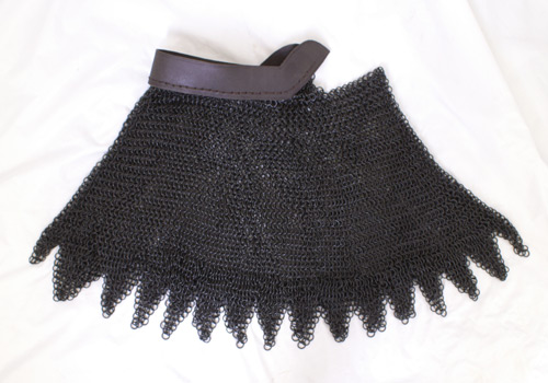 BMSB Brünierte Kettenbrünne mit Leder, ID 8mm