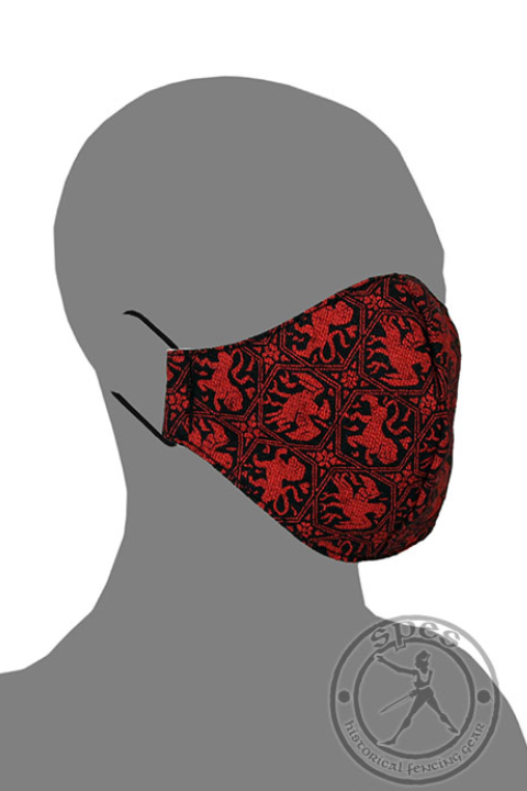 Gesichtsmaske aus Leinen - Gemustert