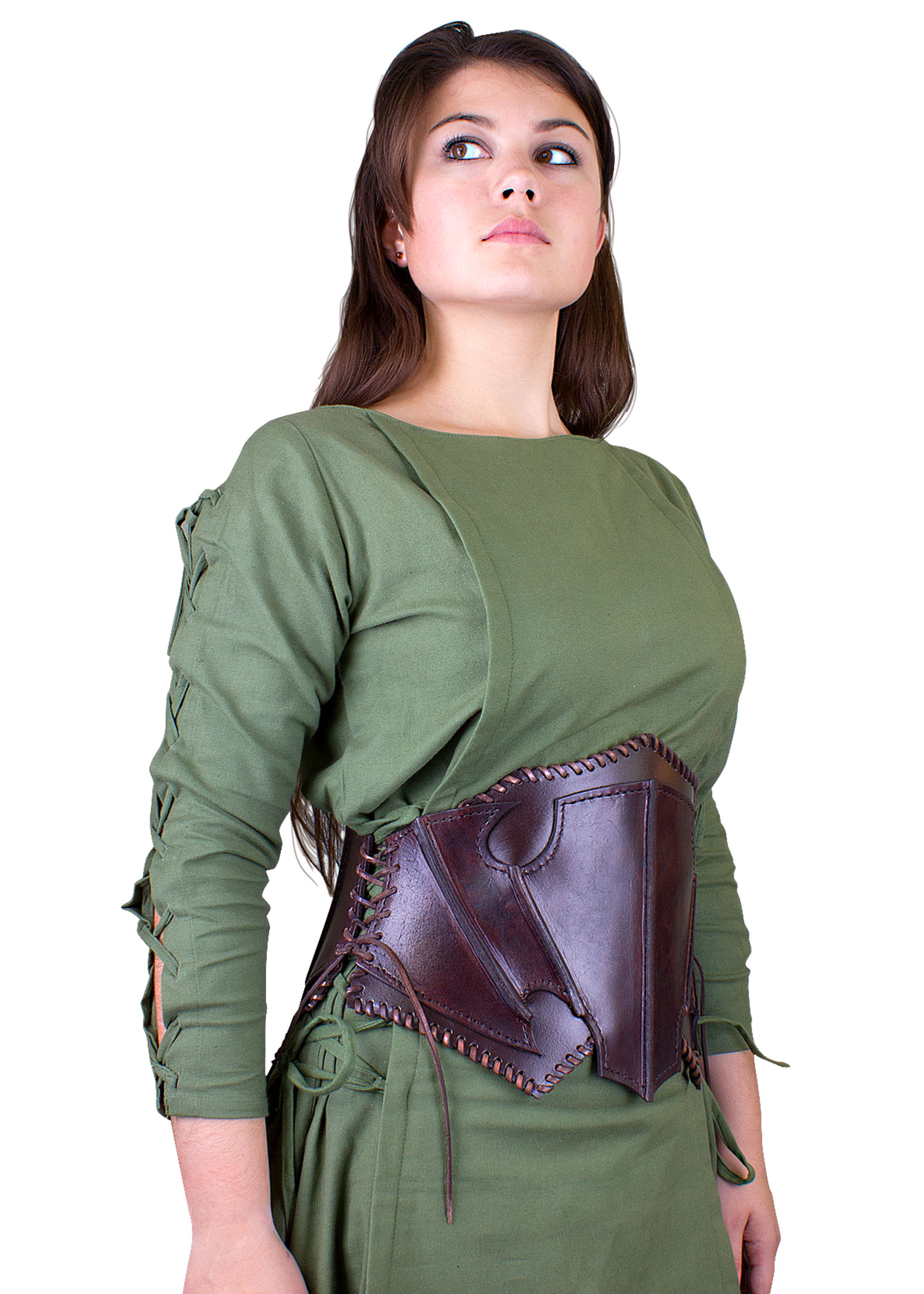 Miedergürtel aus Leder, braun