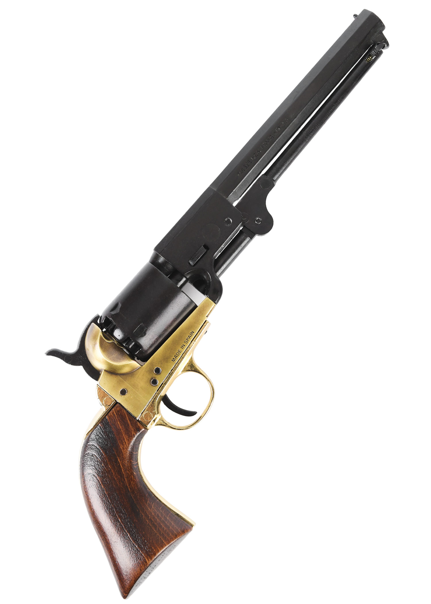 Colt Navy 1851, Perkussionsrevolver, Schwarz mit Messingrahmen, Replik